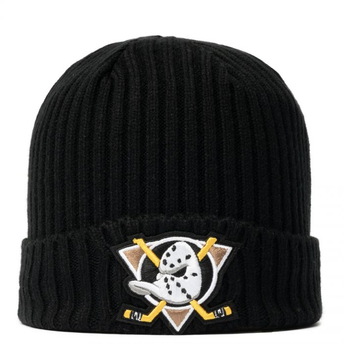 Anaheim Ducks Script Beanie Black
