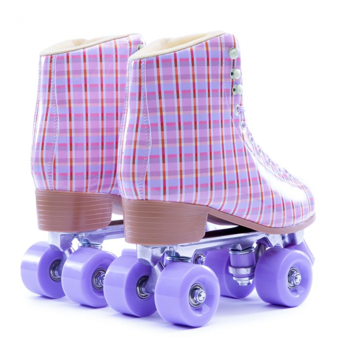 Archie-61 Lace-Up Roller Skates Plaid