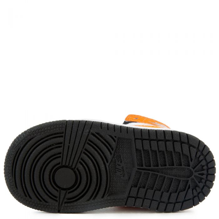 jordan 1 mid black starfish white