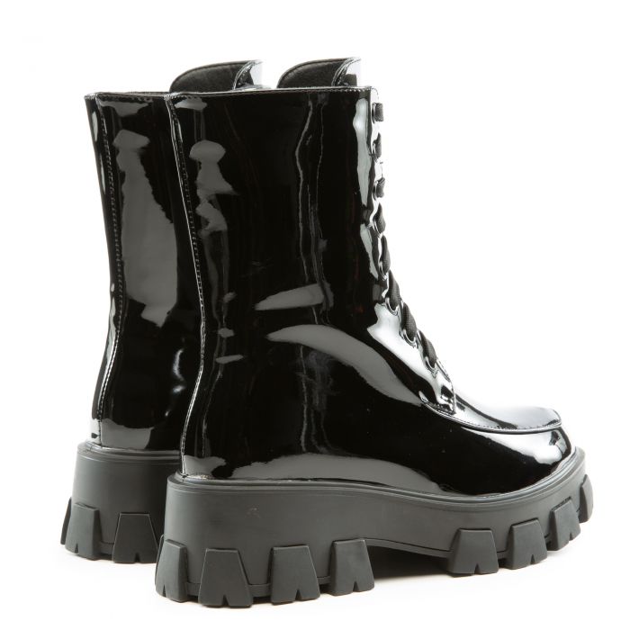 Excision Lace Up Pat Bootie Black