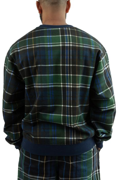 Plaid Varsity Crew Eden Green