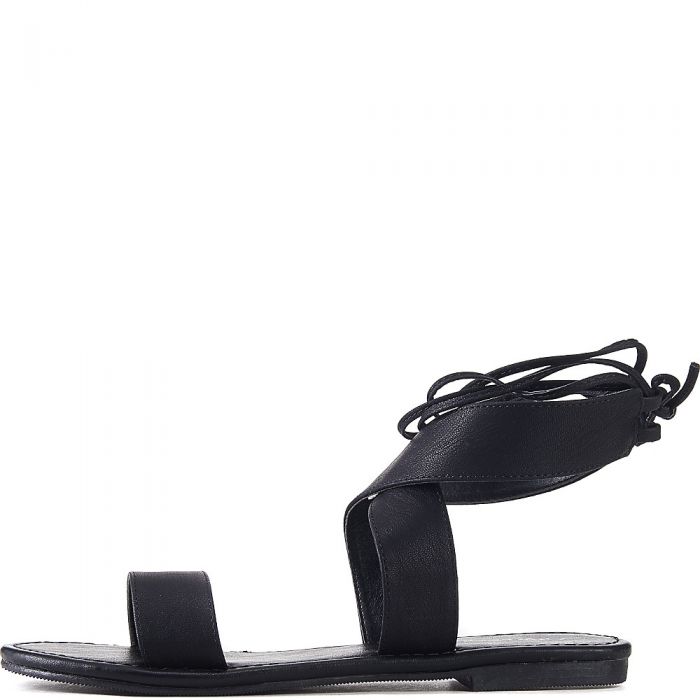 Zinty Lace-Up Sandal Black
