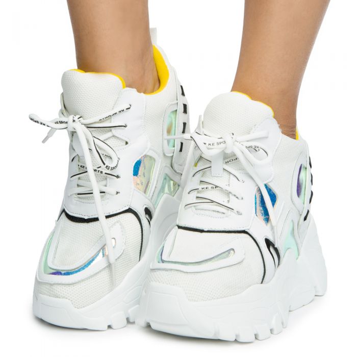 LIME-02 PLATFORM SNEAKERS WHITE