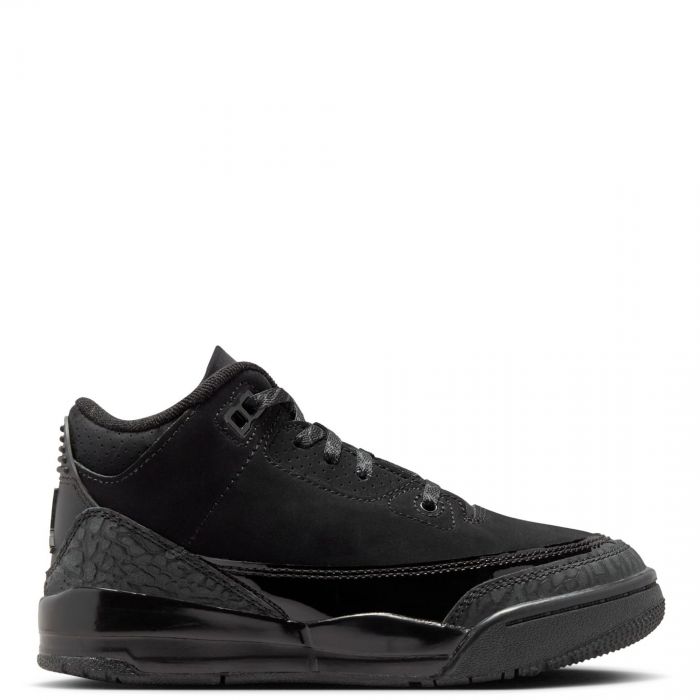 Pre-School Jordan 3 Retro Black/Dark Charcoal-White