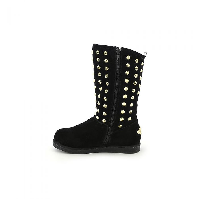 Flat Studded Boot Urban Studs Black