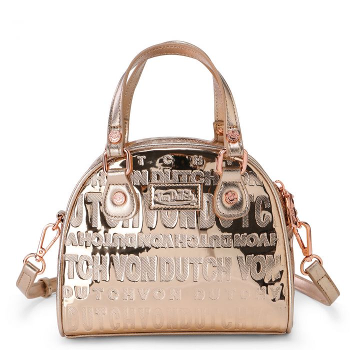 Von Dutch Reflective Bowling Bag Rose Gold