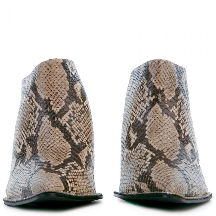 POINTY TOE HEELS  SNAKE/GREY