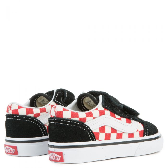 (TD) OLD SKOOL VELCRO CHECKERBOARD BLACK/RED CHECKERBOARD