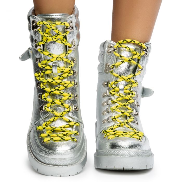 CAPE ROBBIN Summit Combat Boots SUMMIT-SILVER - Shiekh