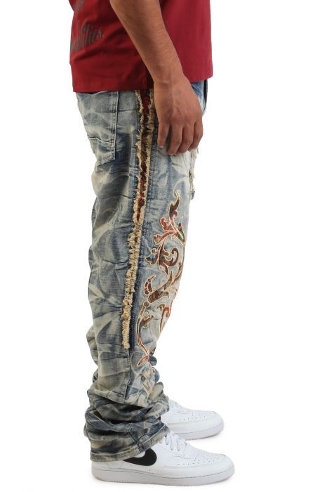 Long Straight Academy Jeans  Blue Toast