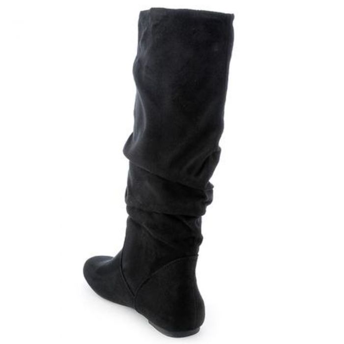 Flat Boot Zulu-S Black Suede Black