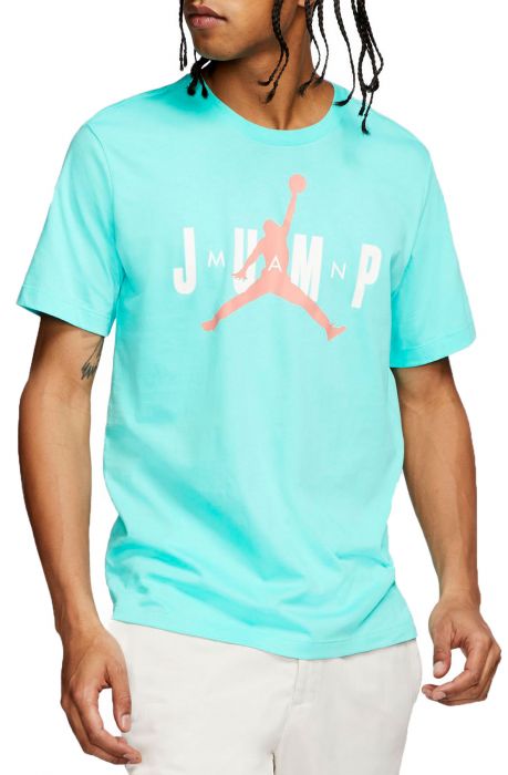 blue and pink jordan shirt