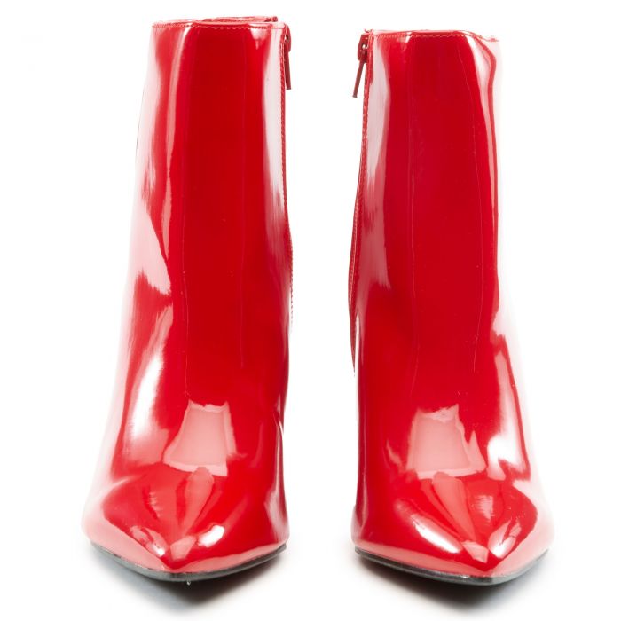 Harper-01 Pointed Toe Bootie Red Patent
