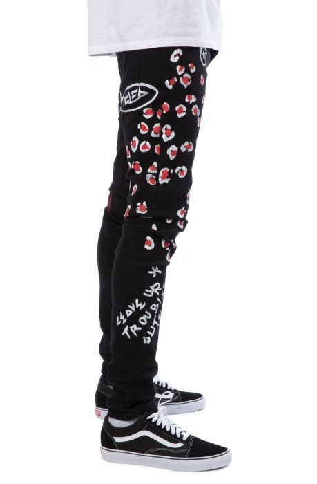 Detention Tag Graffiti Jeans Black