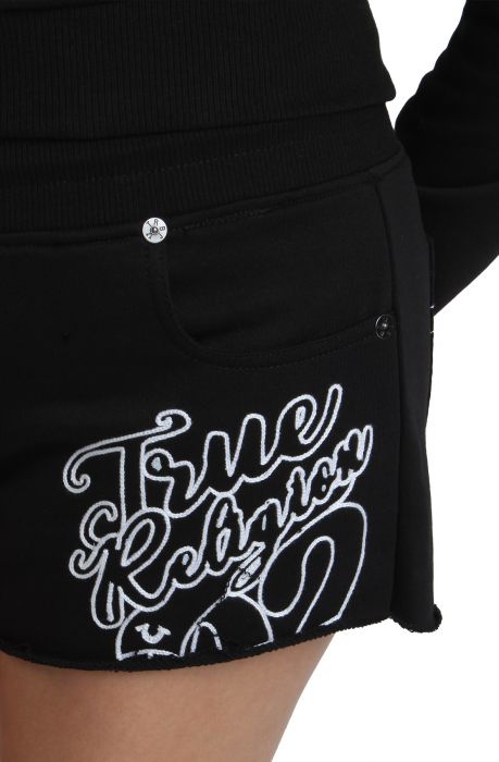 Joey Low Rise Terry Short  Black/White