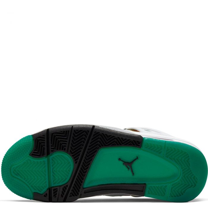 Women's Air Jordan 4 Retro White/Black-University Red-Lucid Green