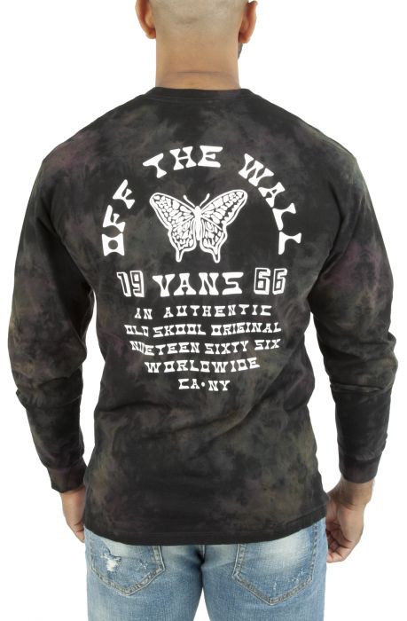 Tri Tie Dye Long Sleeve T-shirt Black