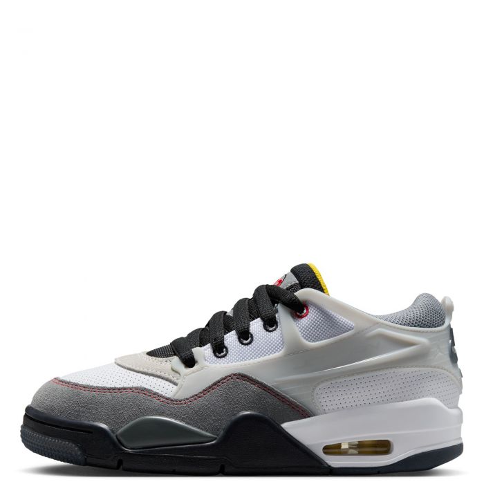 Grade-School Air Jordan 4 RM Premium White/Fire Red-Black/Smoke Grey