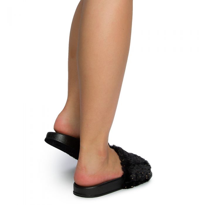 Women's Cozy-82s Slides BLACK