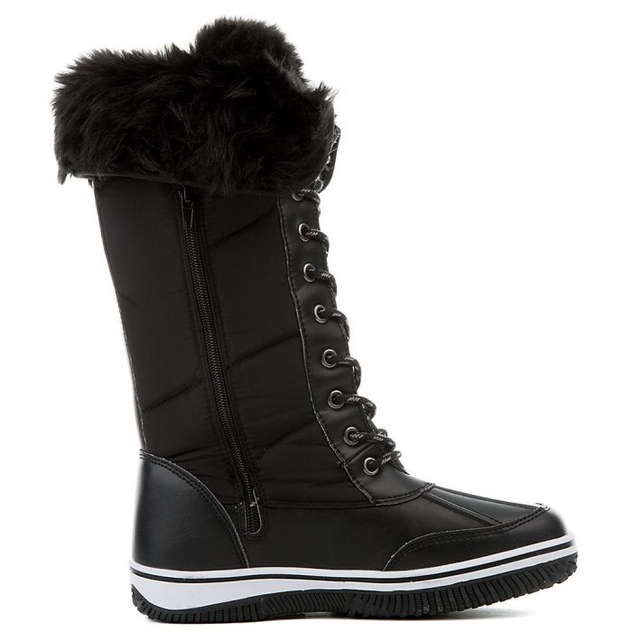 NATURE BREEZE Women's Frost-02 Boots FROST-02/BLACK NYLON - Shiekh
