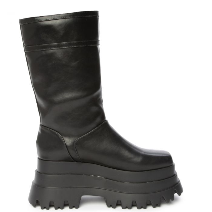 Sky High Black Platform Boot Black
