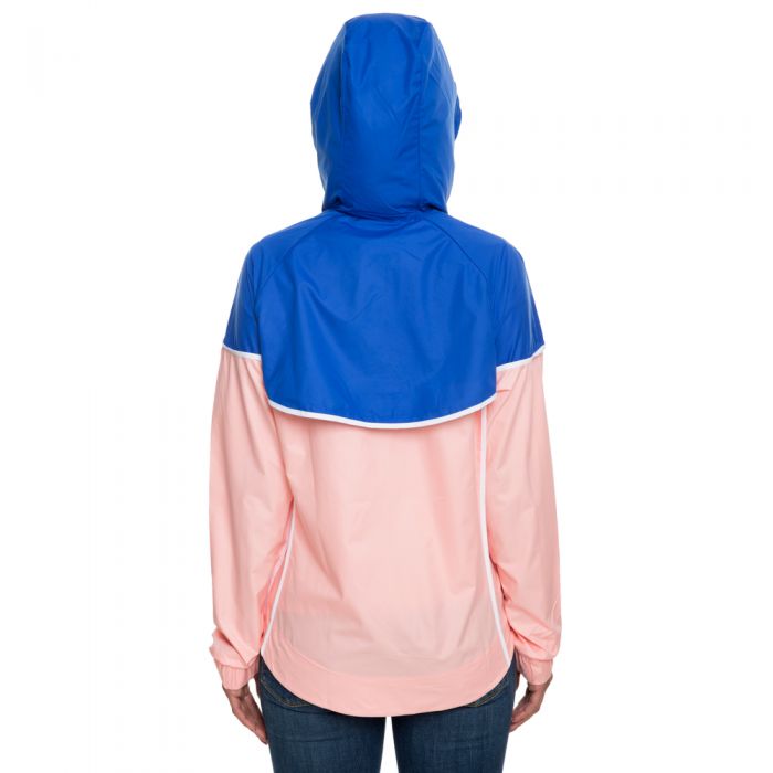 WOMEN'S NIKE SPORTSWEAR WINDRUNNER JACKET BLEACHED CORAL/GAME ROYAL/WHITE