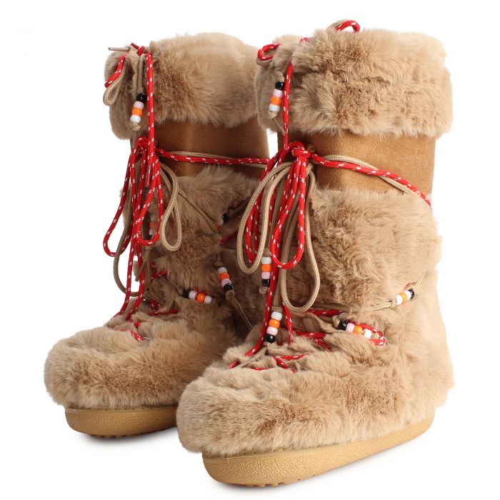 Journey-01 Fur Boot  Taupe