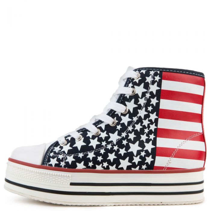 Platform Sneakers Red/White/Blue