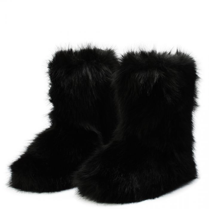 Melanie-21 Faux Fur Bootie Black