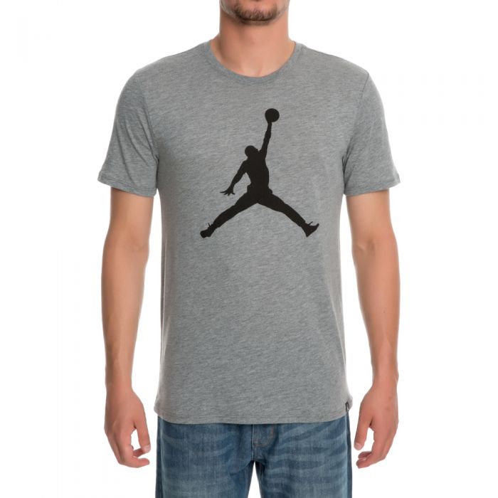 JORDAN ICONIC JUMPMAN LOGO T-SHIRT CARBON HEATHER/BLACK