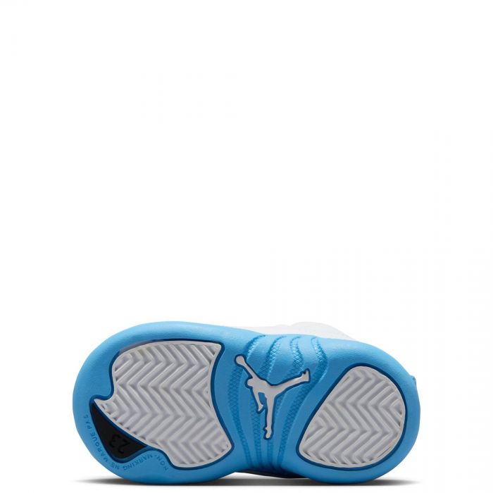 Toddler Jordan 12 Retro White/University Blue-Metallic Silver