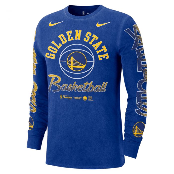 NIKE Golden State Warriors Courtside Long-Sleeve T-Shirt DH6712 495 ...