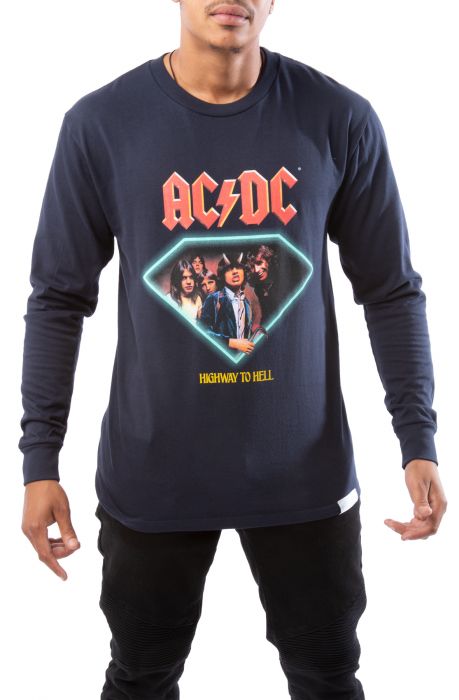 Highway To Hell Long Sleeve Tee Navy