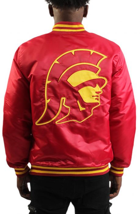 NCAA USC Satin Varsity Jacket 