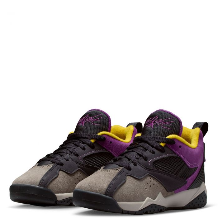 Grade-School Air Jordan MVP 92 Oil Grey/Viotech-Cave Stone-Dark Sulfur