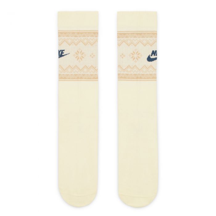 Everyday Essentials Fair Isle Crew Socks  Coconut Milk/Hemp/Armoury Navy