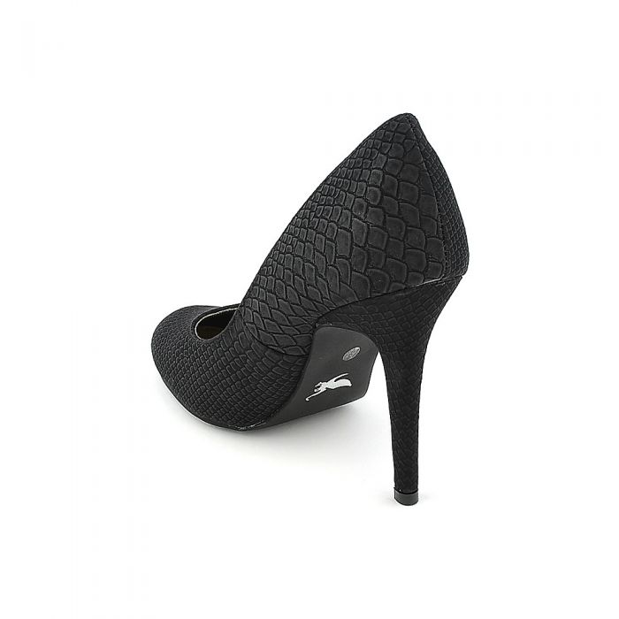 Women's Eudora-01 High Heel Pump Black Snake Skin