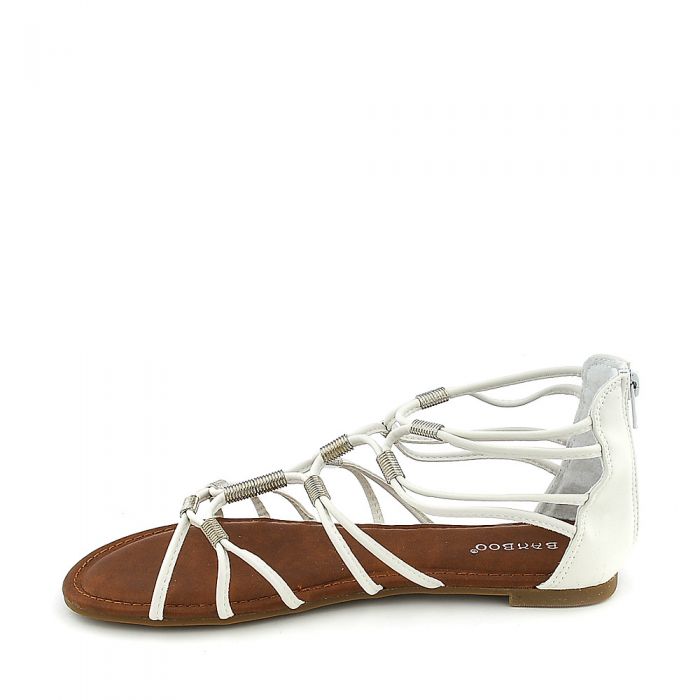 Fifi-01 Flat Sandal White