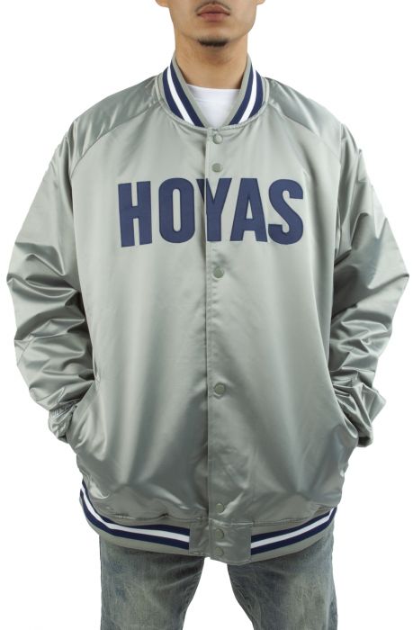 Georgetown University Satin Jacket  Grey
