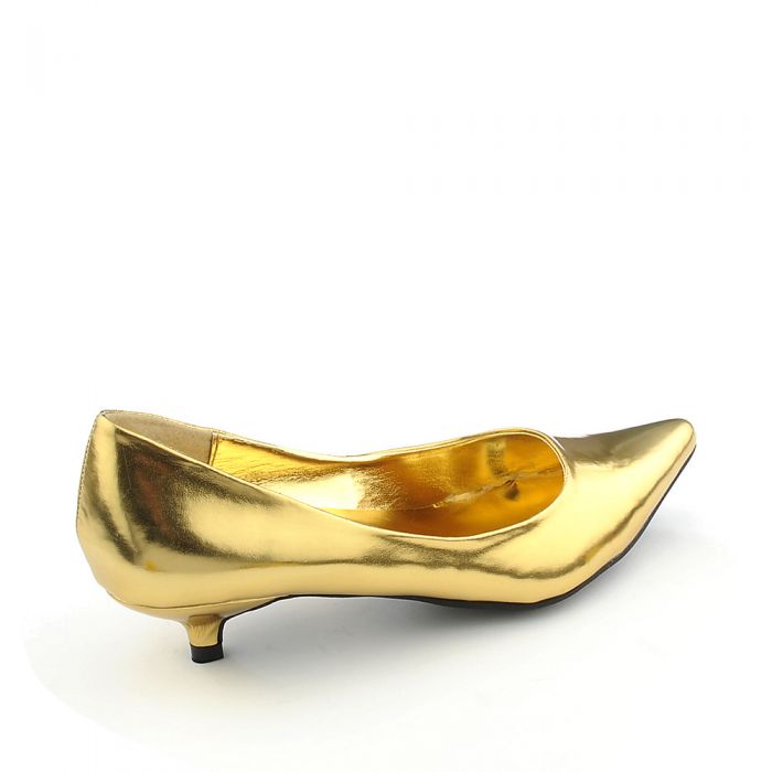 Quisa-01 Low Heel Dress Shoe Gold