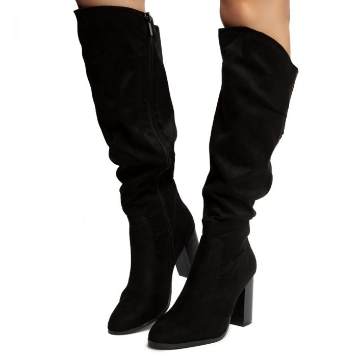 Upside-36M Slanted Top Boots BLACK