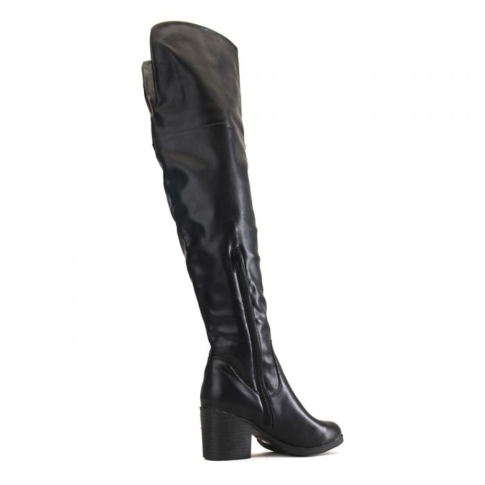 BAMBOO Victoria-01 Knee High Boot JPM VICTORIA-01/BLKCRP - Shiekh