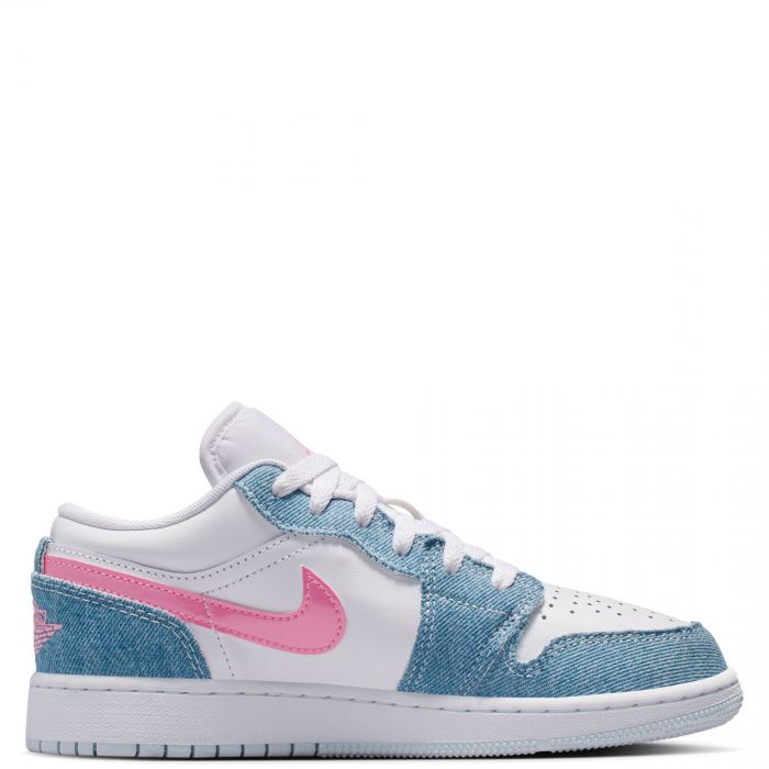 Grade-School Air Jordan 1 Low SE Cobalt Bliss/Pink Glow-White