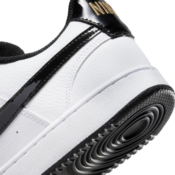Court Vision Low White/Black-Metallic Gold