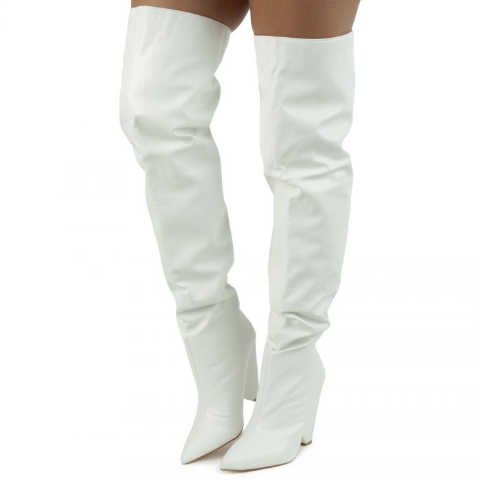 Nano-2 High Heel Boots White