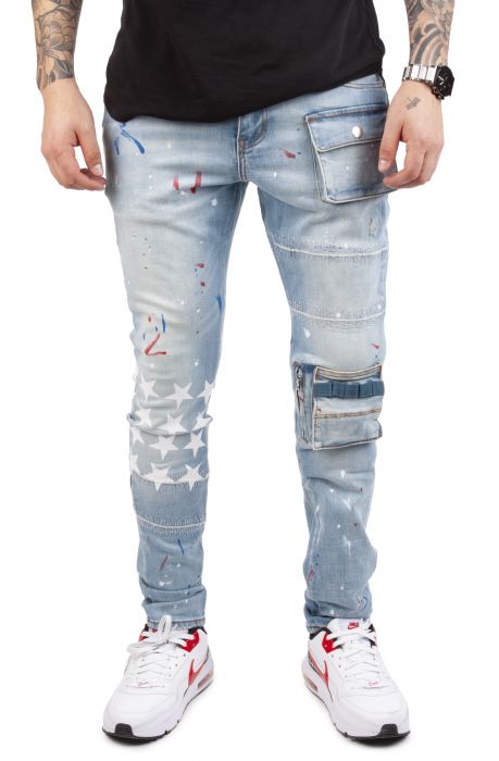 Benjamin Cargo Jeans Light Blue Denim