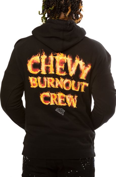 Burnout Crew Hoodie Black