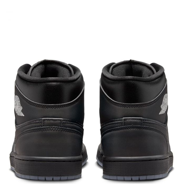 Air Jordan 1 Mid SE BLACK/BLACK-WHITE-WOLF GREY