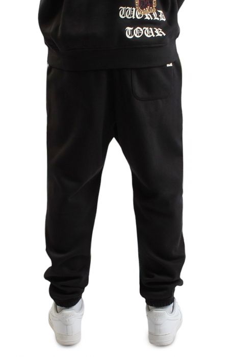Logo Patch Embroidery Jogger  Black