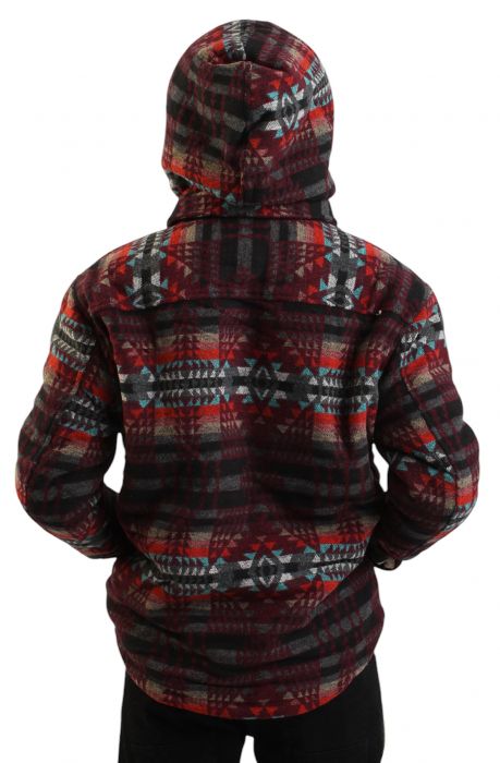 Tribal Hooded Overshirt Multi color